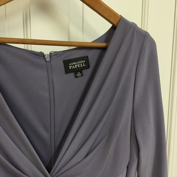 ADRIANNA PAPELL Tiered Cocktail Dress Periwinkle - Picture 2 of 4